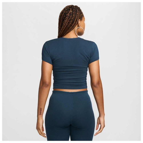 Nike Γυναικεία κοντομάνικη μπλούζα Sportswear Chill Knit Square-Neck Top